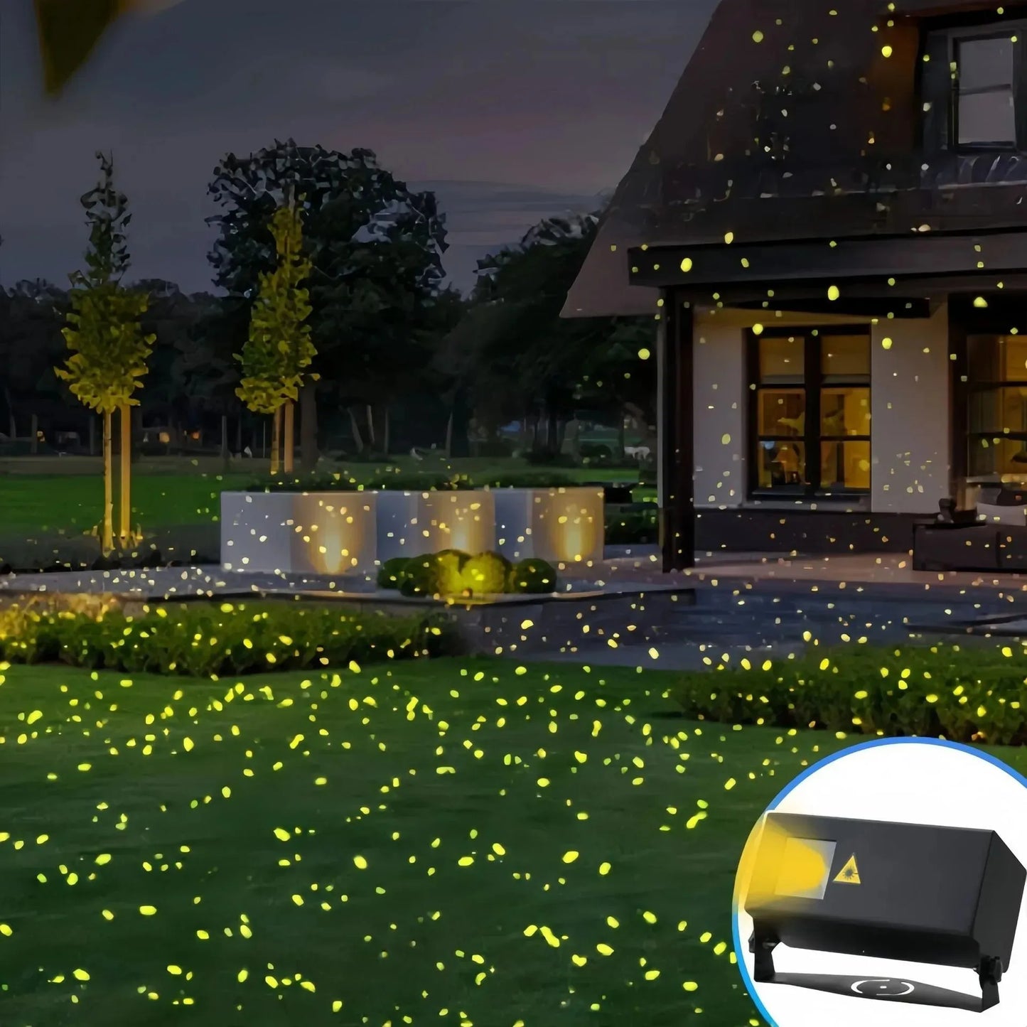 For Home Villa Dynamic Colorful Firefly Projection Lamp with Remote Control Light Adjustment Outdoor Waterproof Courtyard Lawn Garden Landscape Projector Lights System
