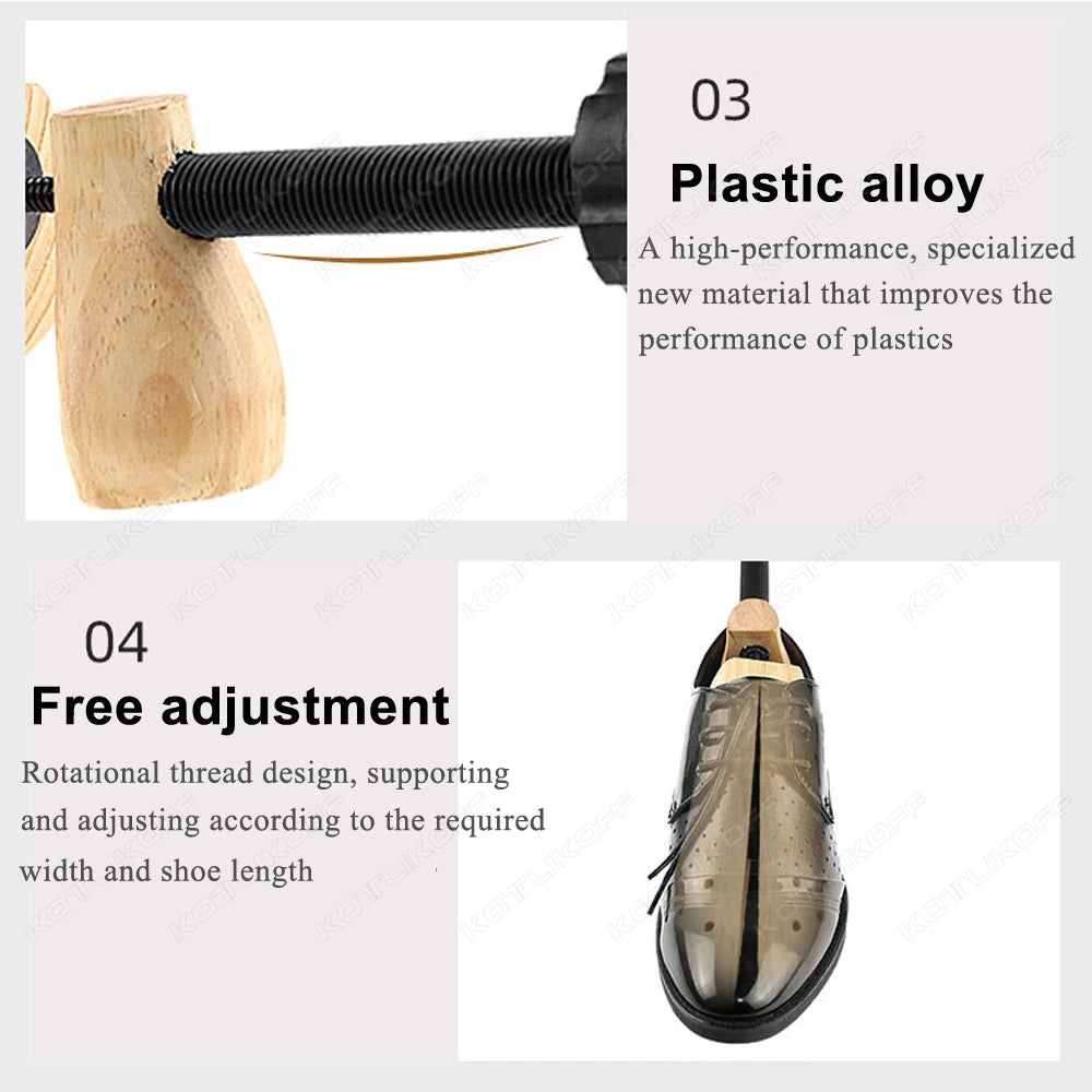 1/2PCS Set 34-46 EU Size  Wooden Shoe Trees Shaper Adjustable Shoe Stretcher Expander Men Women Unisex Length Width Shoes Extender Keeper Heels Footwear Accessories
