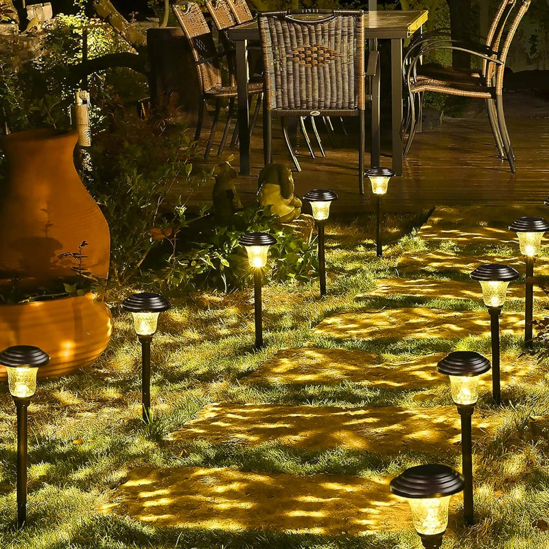 NEW Solar Pathway Lights Outdoor Waterproof Garden Decor Lawn Lamp For Yard Walkway Patio Balcony
