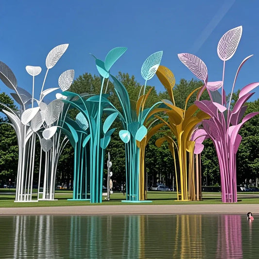 New Style Wedding Props Guide Wrought Iron Art Banana Tree Leaf Road Lead Outdoor Arrangement Scene T Stage Hotel Decoration Home Outdoor Garden