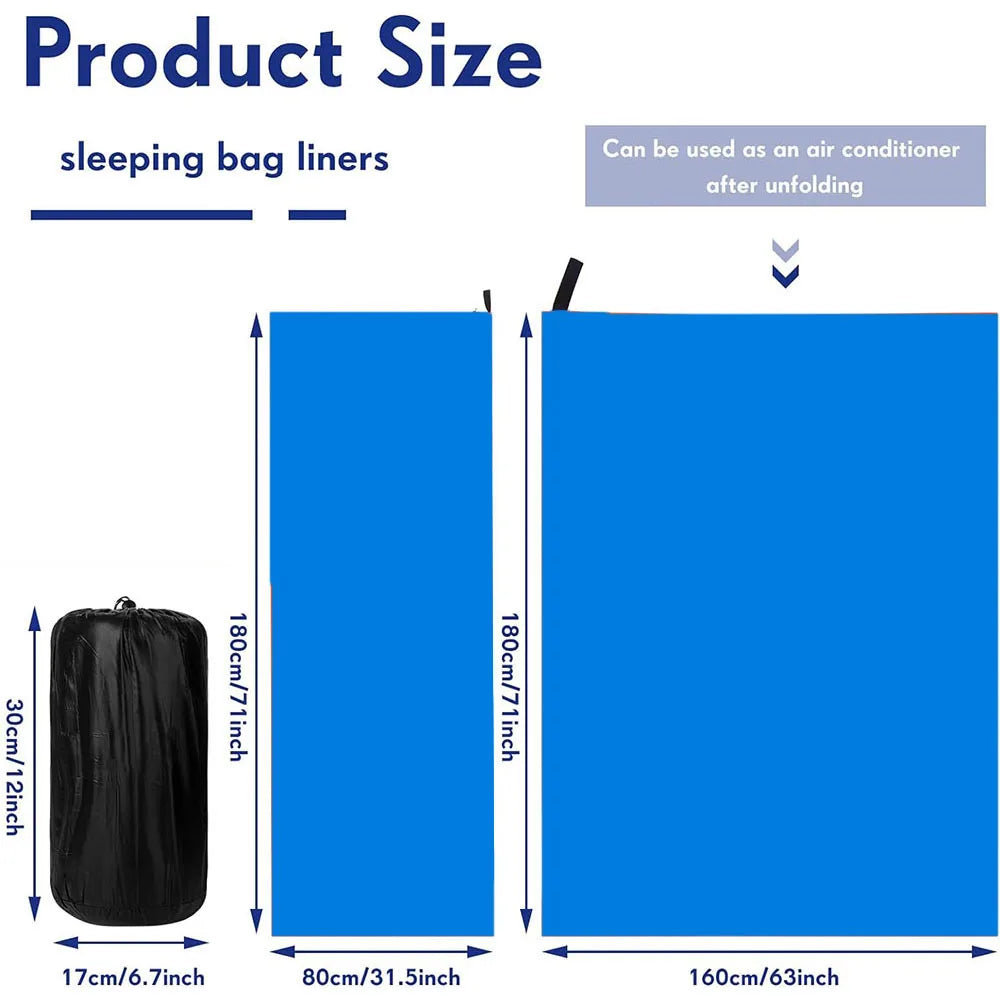 Soft Fleece Sleeping Bag Liner Camping Blanket Ultra-light Outdoor Travel Sheets Tent Bed Warm Sleeping Bag