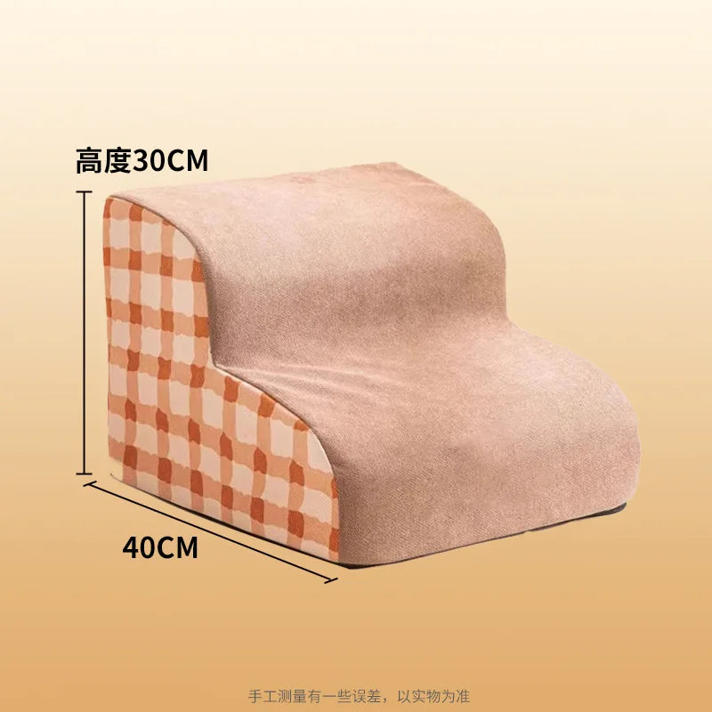 Dogs Cats 2/3/4 Step Dog Stair Cat Pet Ramp Ladder Washable Non Slip Removable Memory Foam Pet Stair Dog Ramp Multi Scene Available