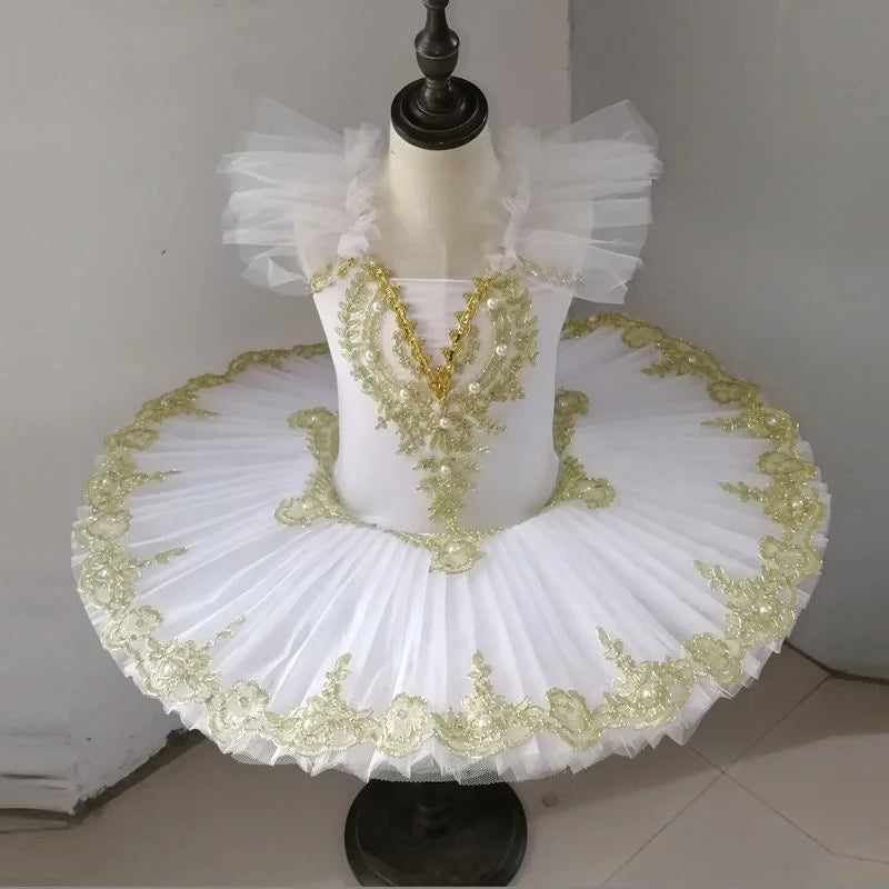 NEW Arrivals Adults/Girls Height 90-170CM Professional Tutu Ballet Led Light Swan Lake Ballerina Pancake Tutu Girl Women Adult Child Ballet Dress Women Kids Dance Costumes