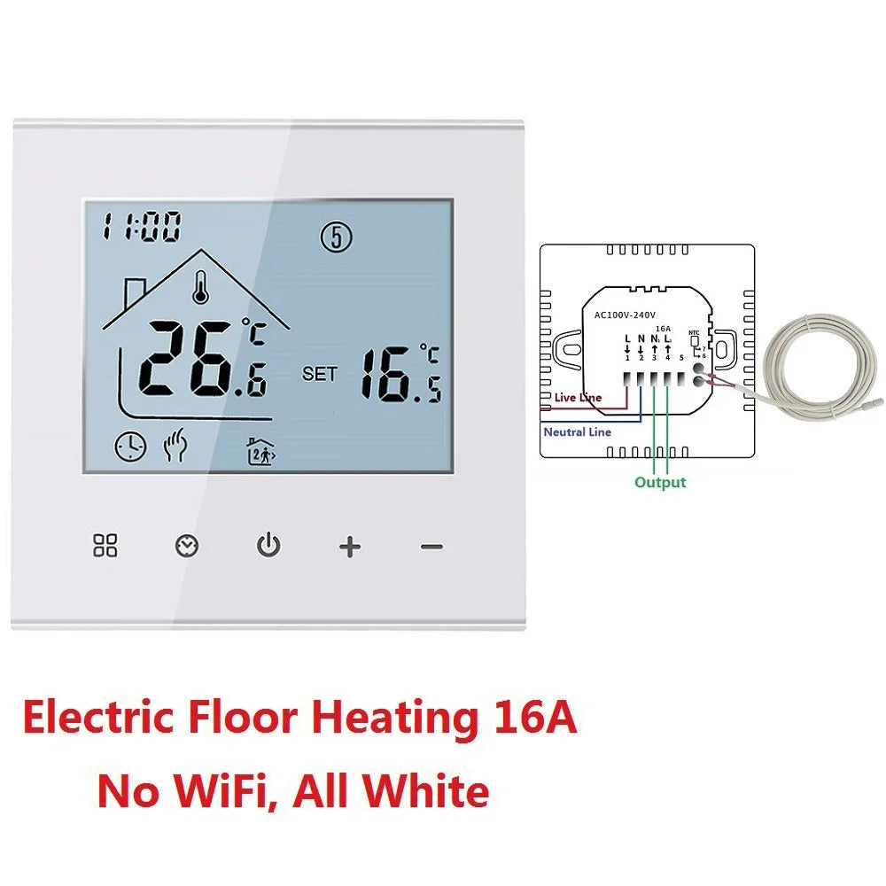 HEAT M4A Warm Floor Thermostat TUYA WI-FI 3A 16A Electric/Gas Boiler/Water Heating Temperature Controller For Home Office Use