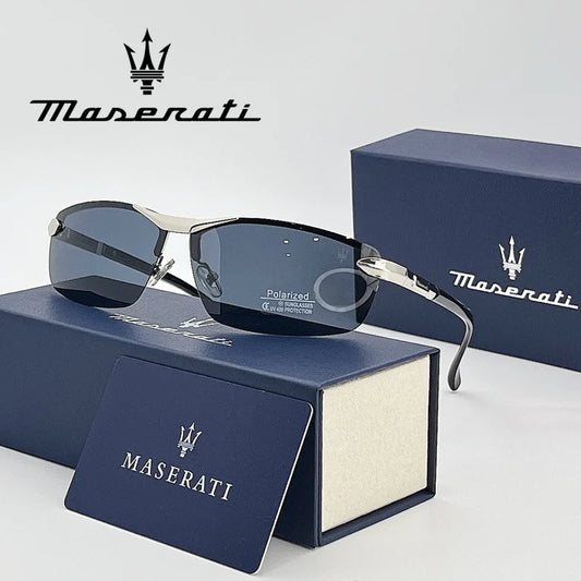 MASERATI Luxury Sunglasses 6 Types/Colors High End for Men Women Polarized UV400 Driving Glasses Classic Style Premium Quality  Fashion Design Photochromic Lenses + Original Maserati Case