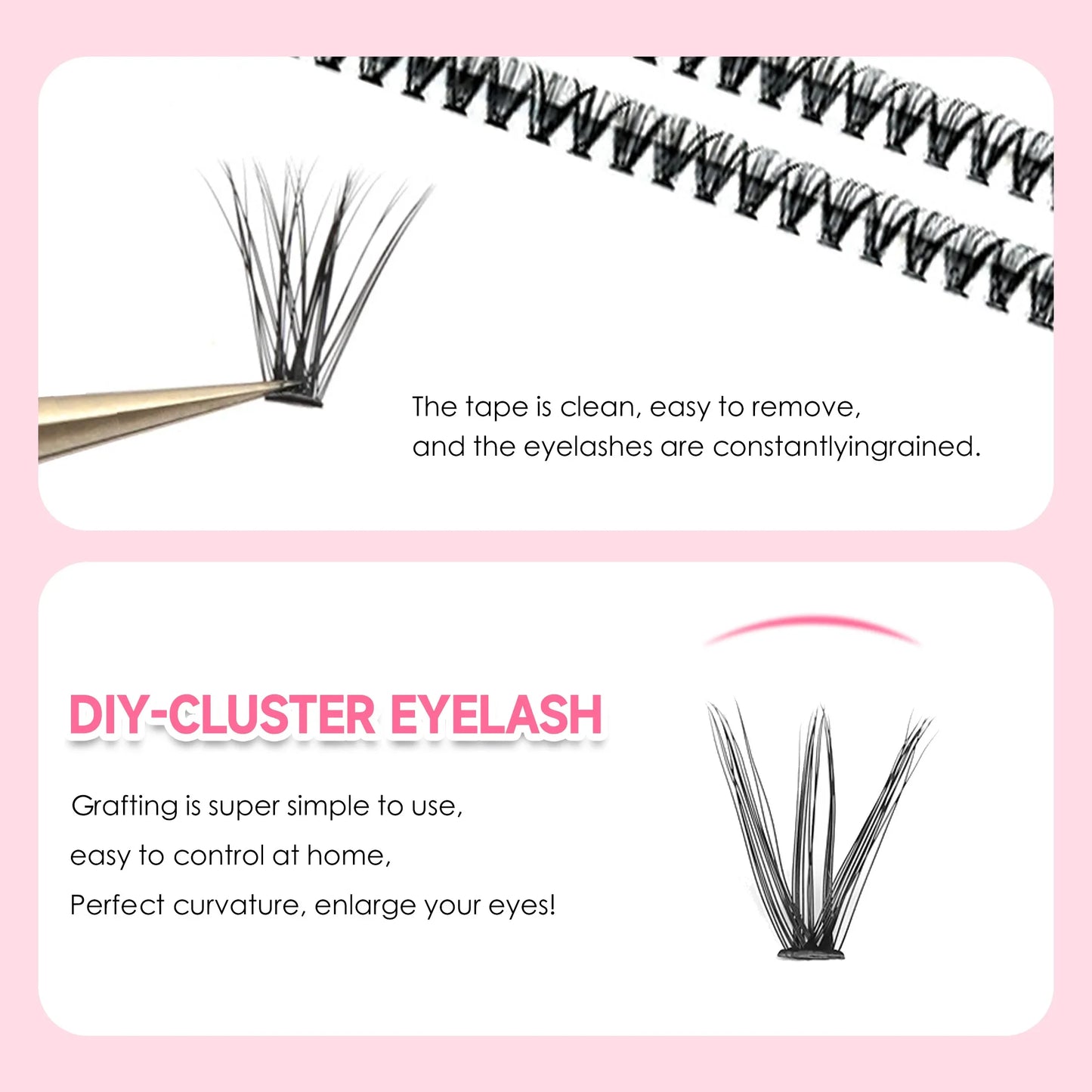 NEW Arrivals 30-40-50D Full Set DIY Lashes Extension Kit Eyelashes 200 PCS Clusters Lash Bond and Seal Makeup Tools for Gluing  Lashes Gluing Glue  Accessories