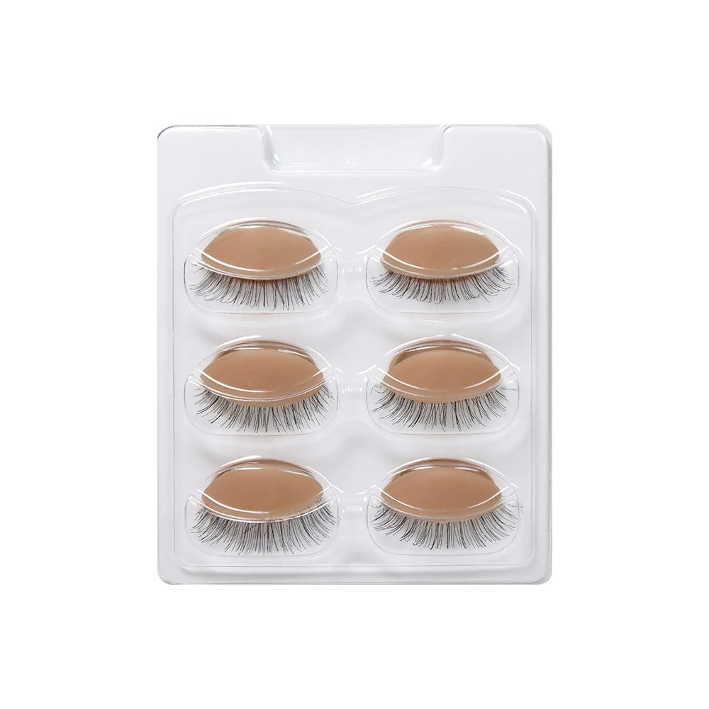 NEW 6 Colors Eyelash Portable Head Make-Up Training Mannequin With Removable Replacement Eyelids Practice Eyelash Mini Flat Model Head Cosmetic Accessories