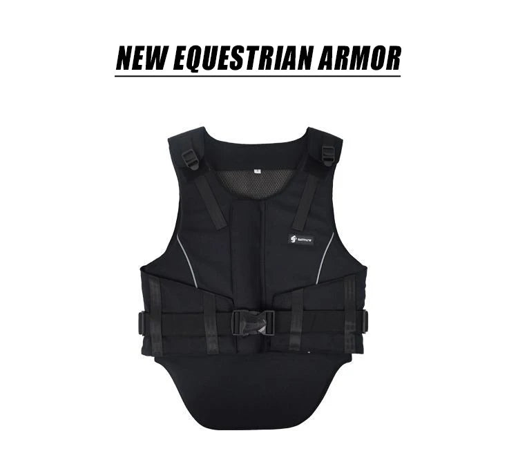 Adults and Children XS-2XL Size Specialized Horse Riding Vest  Professional Equestrian Rodeo Equestrian Safety Vest Intensification Rider Body Protectors Adult Kid Unisex Sports Apparel Accessories