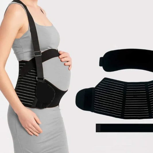 NEW Double Support Back Abdomen Brace Shoulder Strap Lumbar Adjustable Black M-XXL New Special Abdominal Care Belt for Pregnant Women Pregnancy Accessories Tools Set Female Health Care Products Body Care Supplies