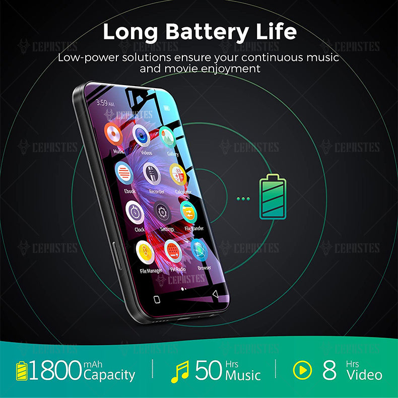 Portable WiFi MP4 Player Bluetooth MP5 HiFi Sound Music  MP3 Player 4.0 "Full Touch Screen FM/Recorder/Browser/Support Max 512GB