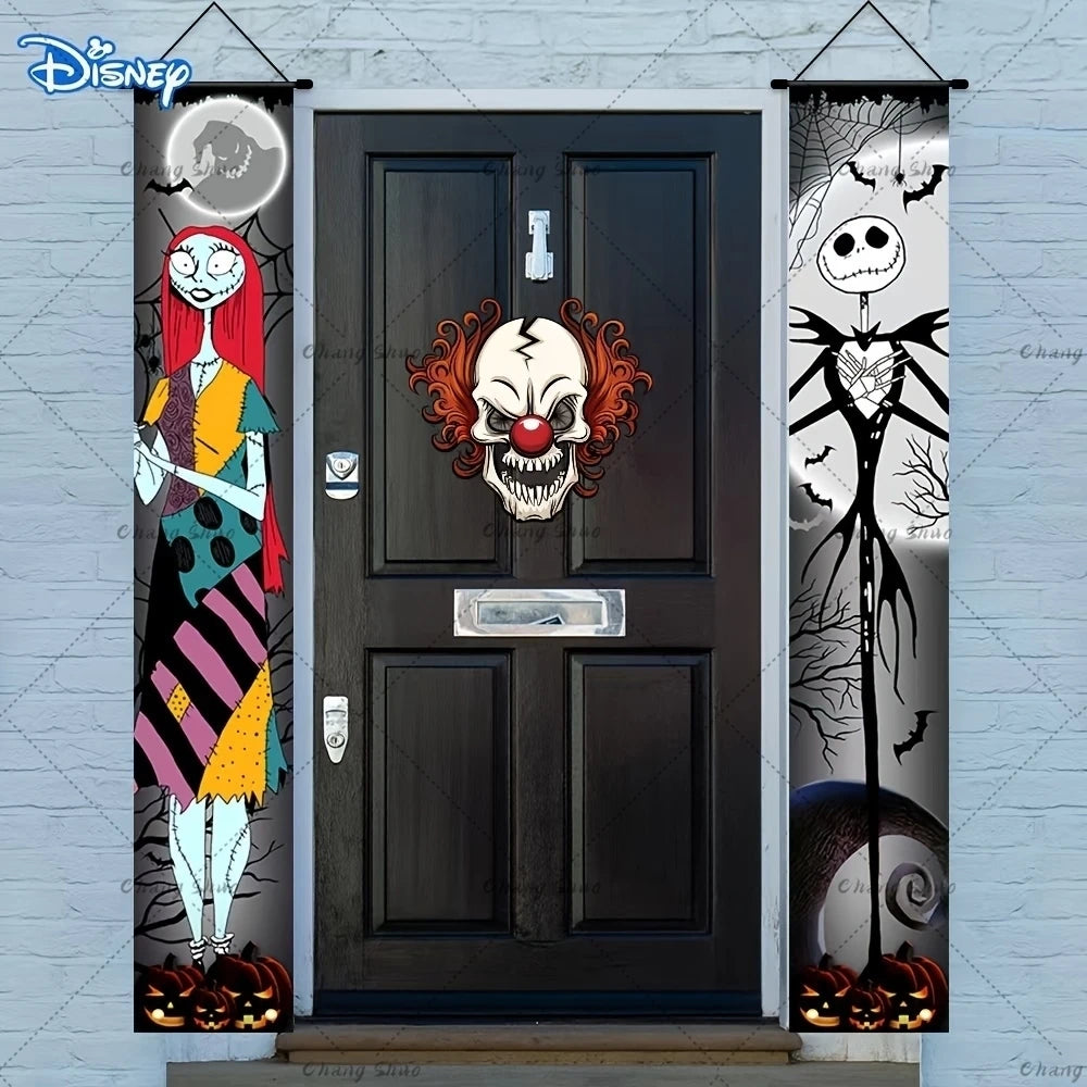 Halloween Banner "The Nightmare Before Christmas" Halloween And Christmas Eve Horror Couplet Decoration  Party Supplies