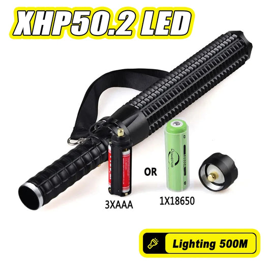 NEW Arrivals Self Defense Telescopic Zoom Flashlight LED Waterproof Baseball Bat Aluminum Alloy Torch Lamp For Emergency Anti Riot Equipment Women Men Safety Security Supplies