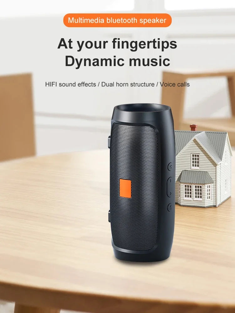 NEW Arrivals TF USB Bluetooth Speaker Dual Speaker Stereo Outdoor Playback Fm Voice Broadcasting Portable Subwoofer Wireless Speaker Computer Supplies