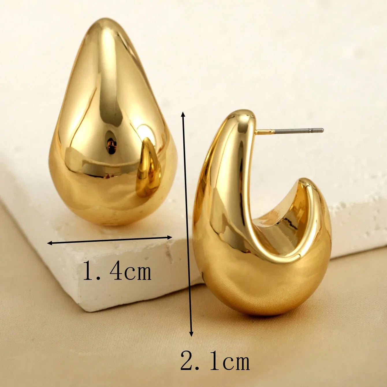 6pcs Fashionable French Vintage Earrings for Women - Classic Creative Water Drop-Shaped, High-End Versatile Stud & Earring Set