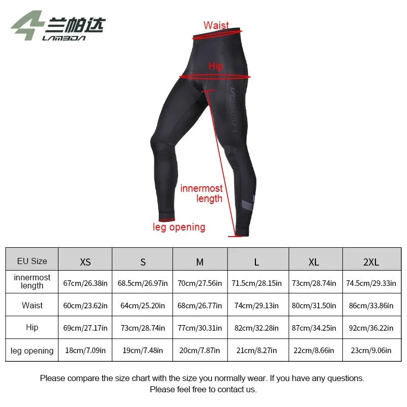 Cycling Pants Men PRO Bike Long Pants Cool Breathable Cycling Bib Pants Quick Dry Bike MTB Ride Tight Trousers