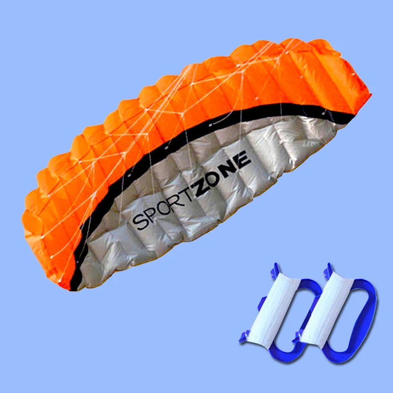 Hot Selling Large 250cm Blue Color Professional Adults Kites Flying Dual Line Power Festival Show Kites Outdoor Beach Kite Board Windsurf  kitesurfing Ripstop Sky Water Sports Supplies