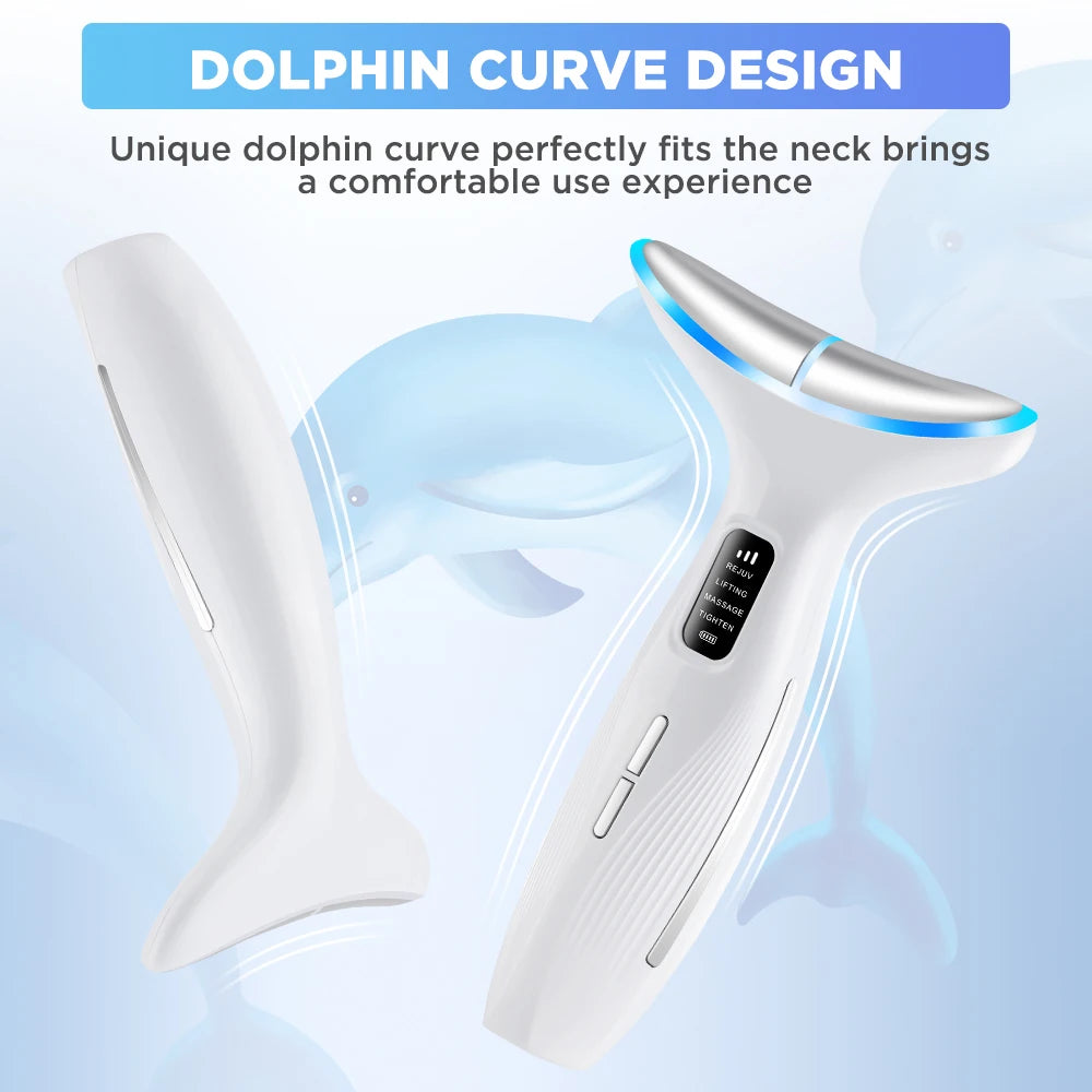 EMS Facial Lifting Device Neck Face Eye Massager Face Slimming Beauty Skin Phototherapy Machine Anti Aging Reduce Double Chin