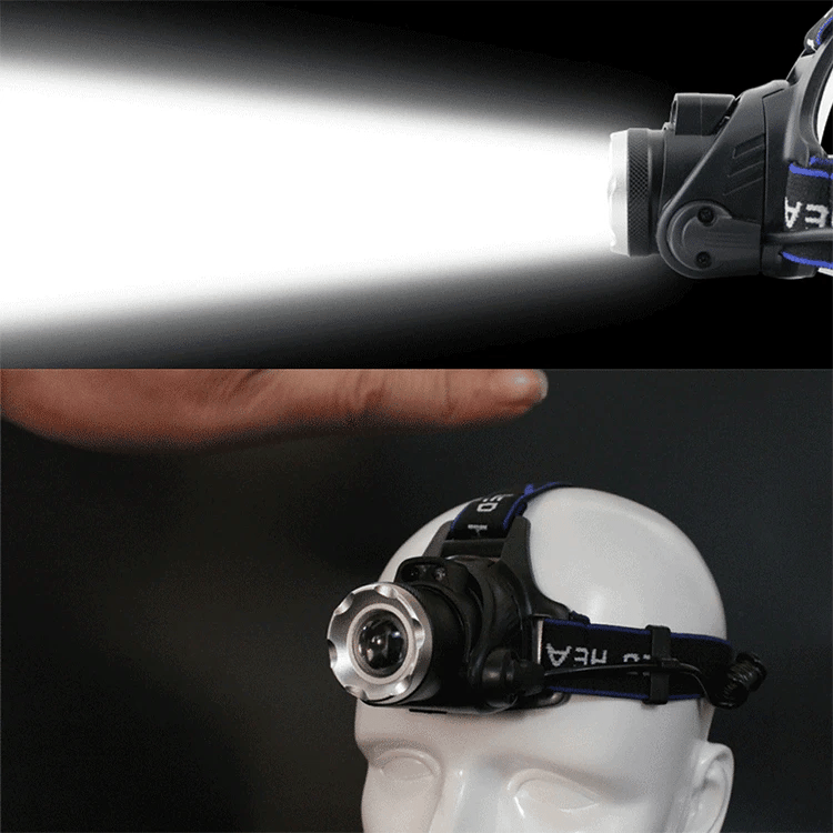 NEW Arrivals Motion Sensor Super 15000LM LED Headlamp T6/L2/V6 Zoomable Head lamp Flashlight Torch Headlight Lantern With LED Bulbs Lithium ION Battery Outdoor Camping Fishing Night Hiking Cycling