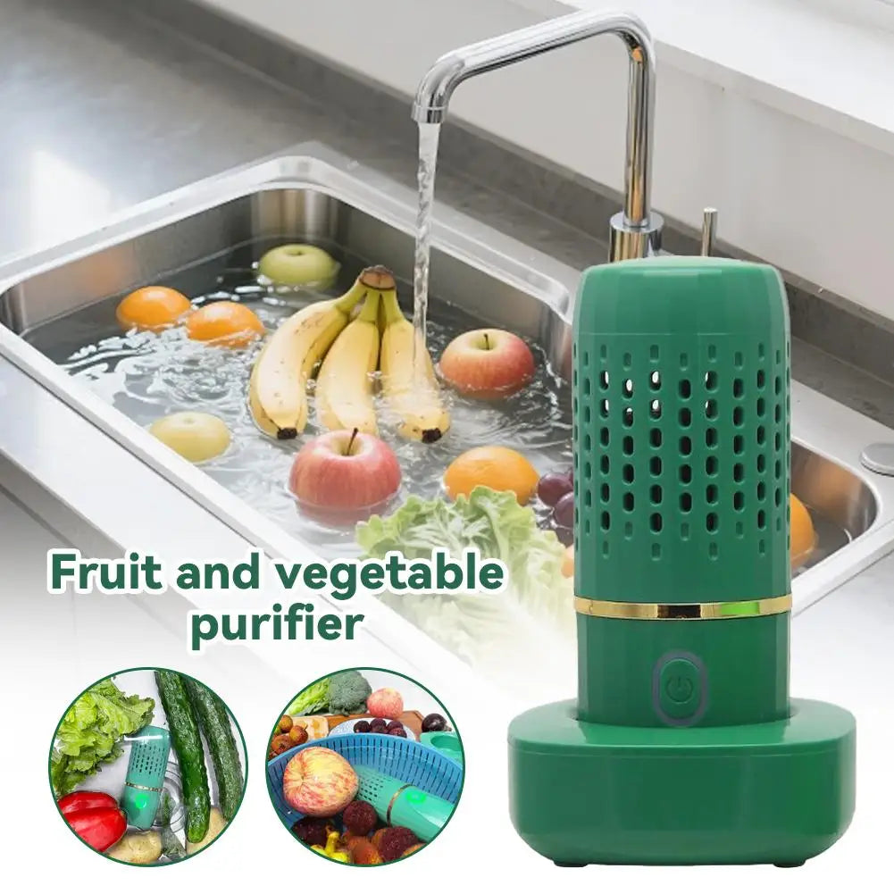 NEW  1/2/3 PCS Set  Ultrasonic Portable Fruit Vegetable Washing Machine OH Ion Purification Rice Meat Tableware Ultrasonic Purifier Kitchen Cleaning Tools Household Smart Devices Supplies