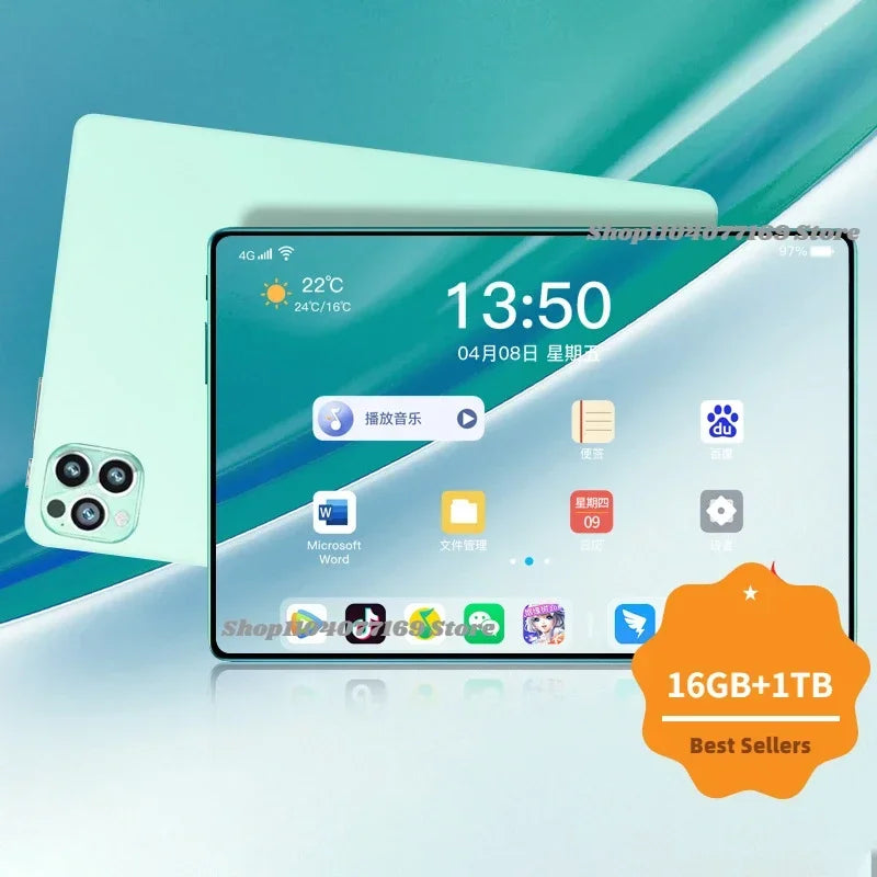 NEW Arrivals 2025 Tablet Android 14.0 Brand New 11.6 Inch 16GB RAM 1TB ROM Tablet 16MP 32MP 20000mAh 10Core WIFI Bluetooth Network Tablet PC Electronics Accessories Products