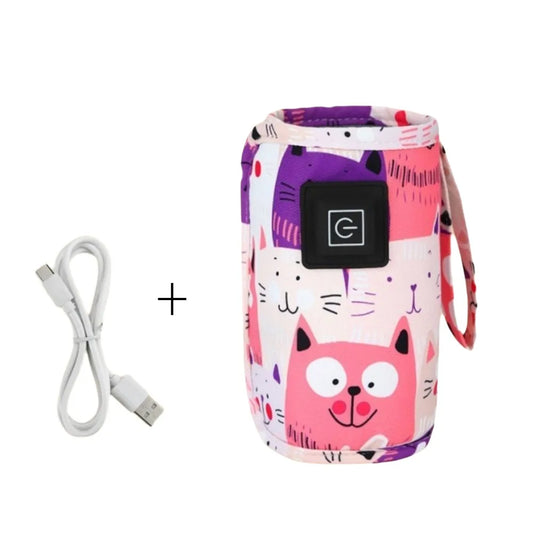 Electric USB Powered Baby Milk Warmer Portable Size For Milk Water Portable Bottle Heater Insulated Design Winter Use Outdoor Travel Stroller Bag