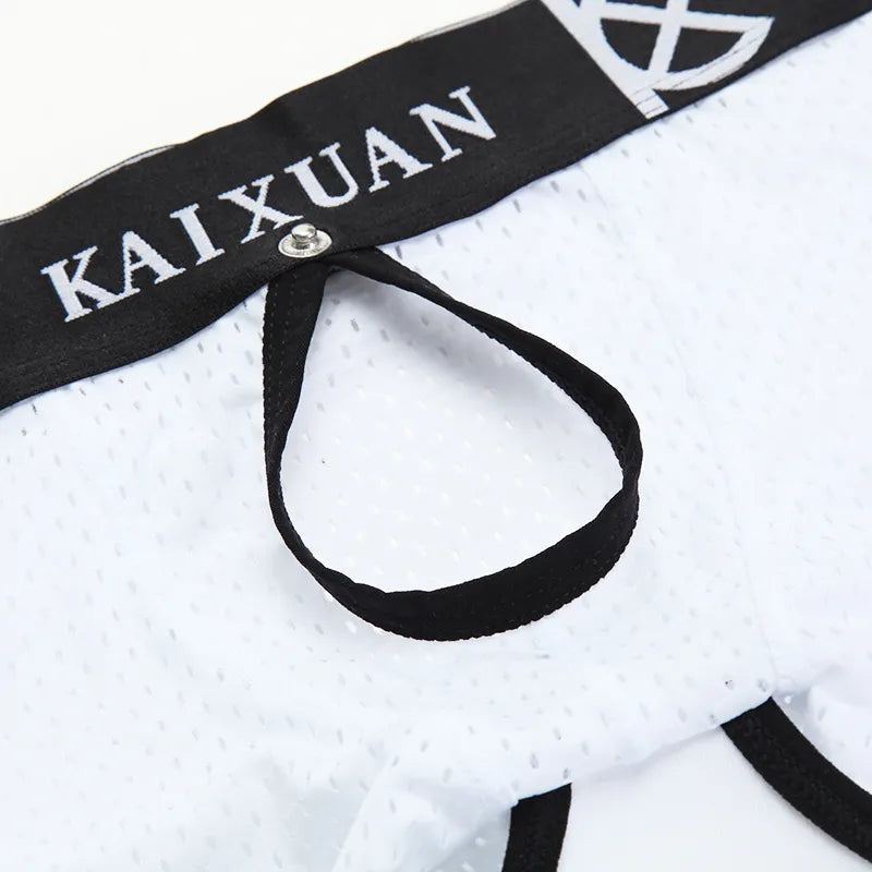 Men Underwear Boxers Shorts Male Front Removable Underpants Jockstraps Pad Panties