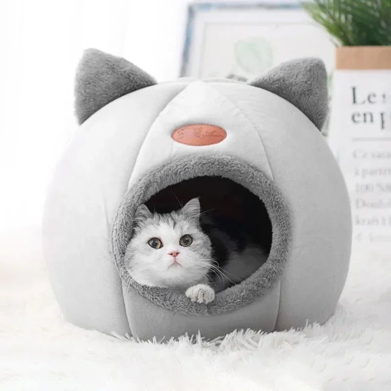 New Deep Sleep Comfort in Winter Cat Bed Little Mat Basket Small Dog House Products Pets Tent Cozy Cave Beds Indoor