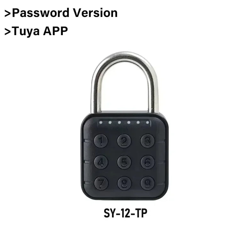 NEW Arrivals Electronic Lock TUYA APP  Bluetooth Fingerprint Padlock Digital Luggage Lock APP Temporary Password Remotely IP67 Decompression HOME Office Safety Security Supplies