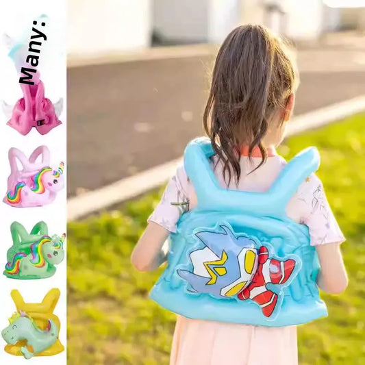 New Arrivals 12 Colors/Styles Angel Wings Inflatable Vest Life Jacket for Girls Swimming Training Accessories PVC Material Floatation Device with Wings Home Water Pool Beach