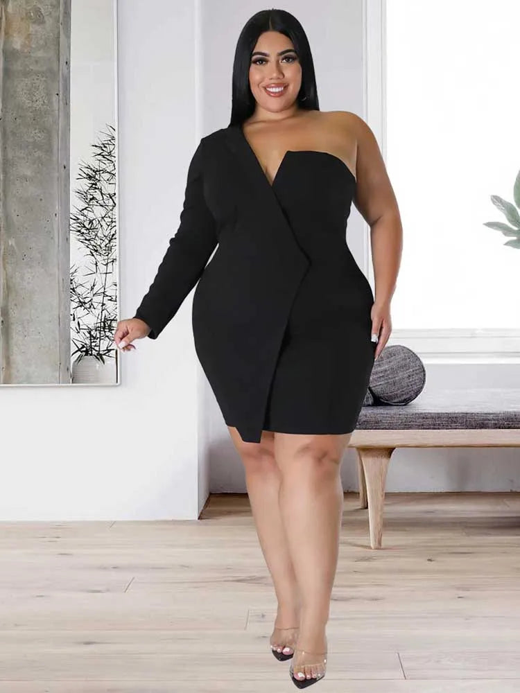 NEW Arrivals XL-4XL UK Plus Size Black-Red-White Evening Party Dresses From Large David Ladies Elegant Chic Dress Short Sexy Dress Chubby Women Clothing Wedding Guest Spring Summer Dress