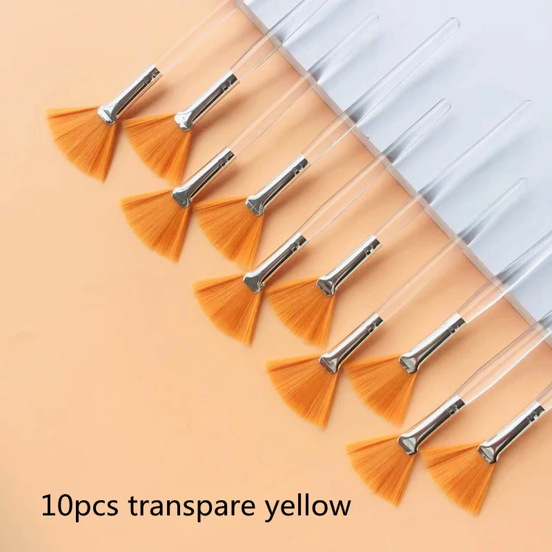20/50 PCS Set Fan Shape Foundation Makeup Brushes Multifunctional Facial Mask Brush Essential Oil Women Beauty Makeup Tools Brush For Travel Night Club