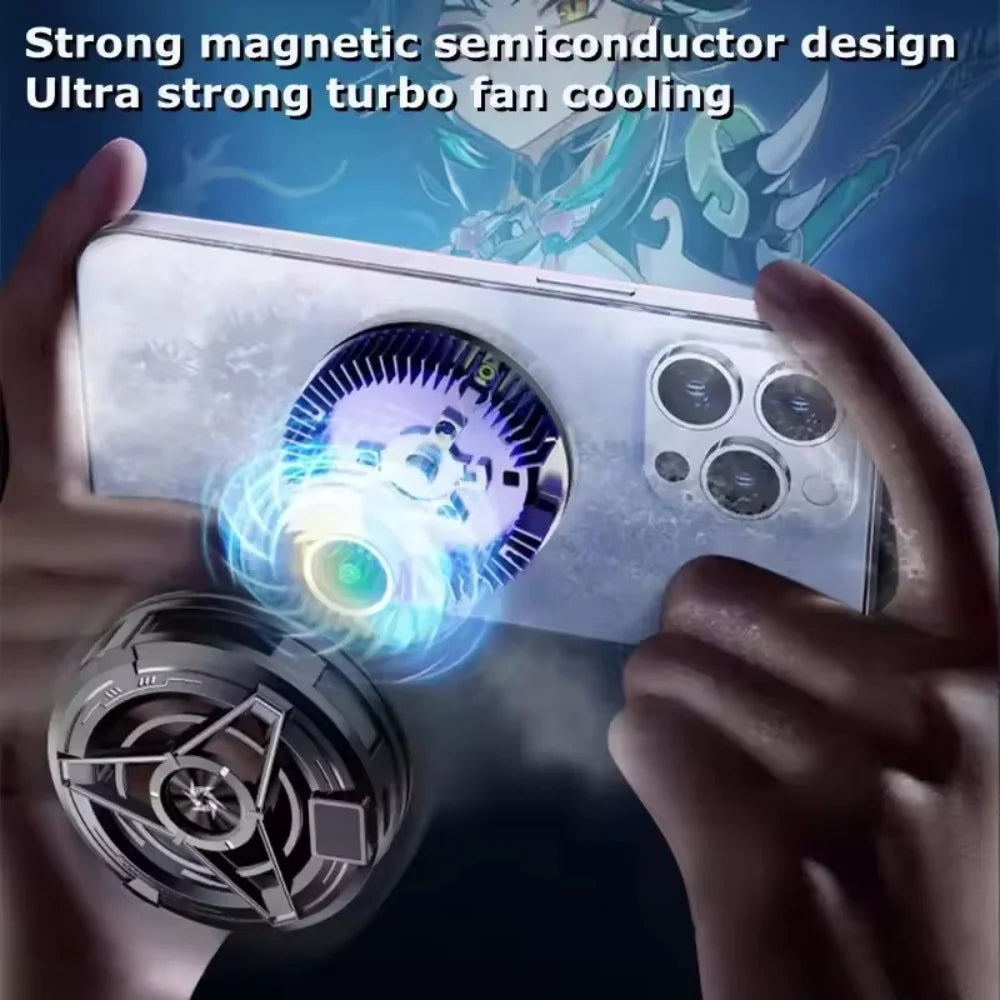 New Arrivals SL17 Magnetic Display Phones Cooler Back-Clip 2 in 1 Game Cooler Semiconductor Fast Phone Cooling Fan for IOS Android Phone Mobile Cell Phones Accessories