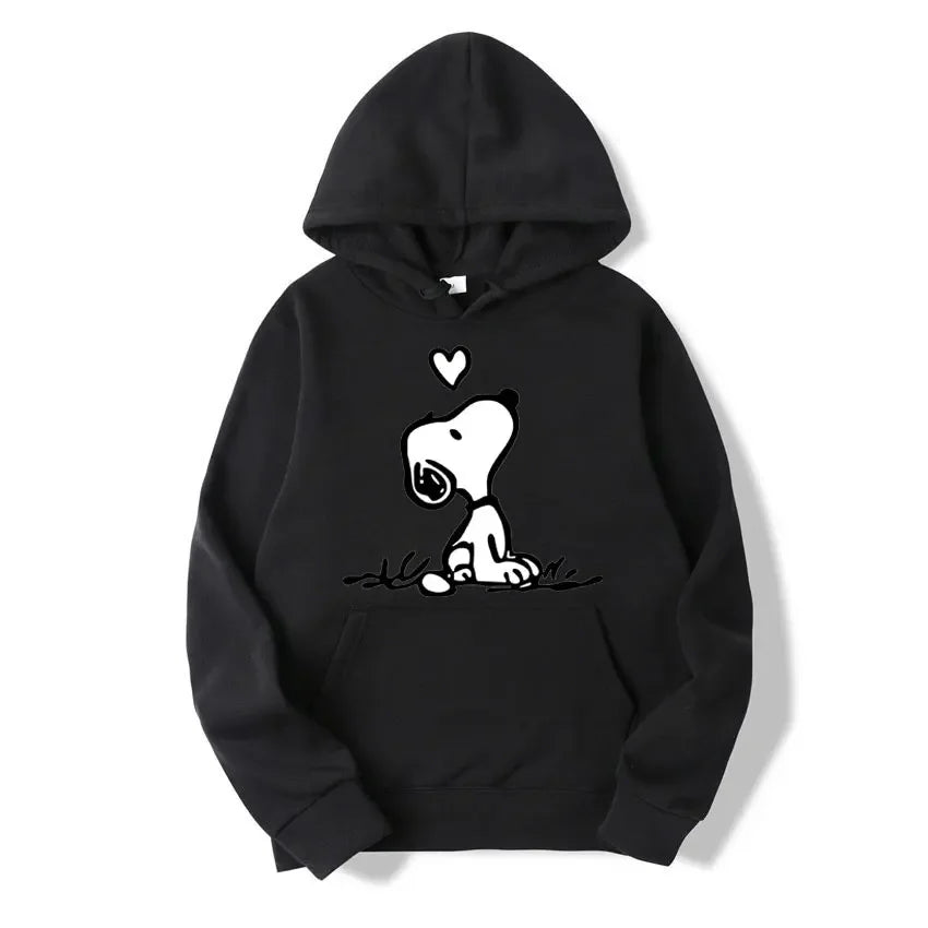 NEW S-3XL Plus Size 10 Colors American Cartoon Comics Snoopy Hoodie Women Man Pullover Tops Spring Autumn Men Casual Couple Sweatshirt Clothing