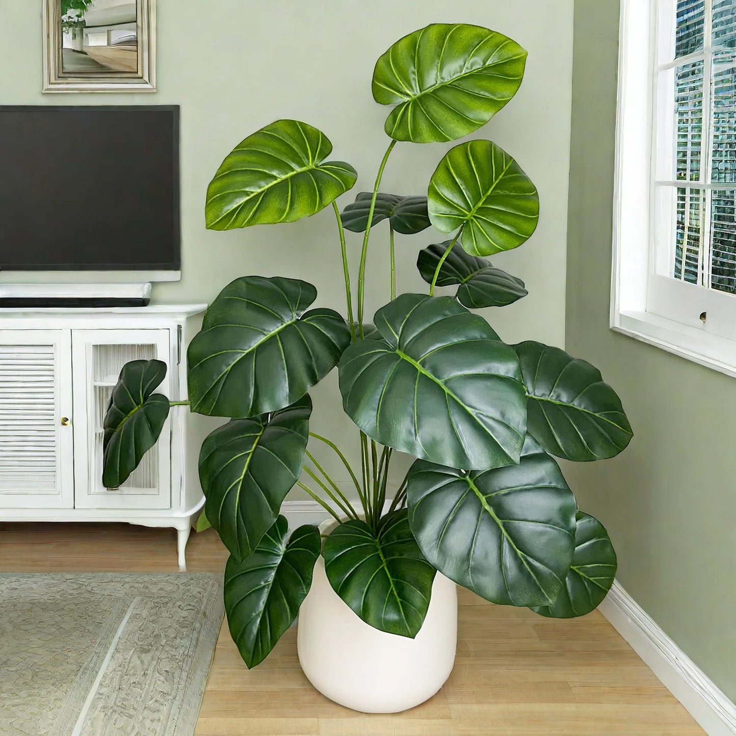 65/100cm Monstera Plant Plastic Leaf Small fake plant Potted Ornamental indoor Artificial Plant for Home Decor Office