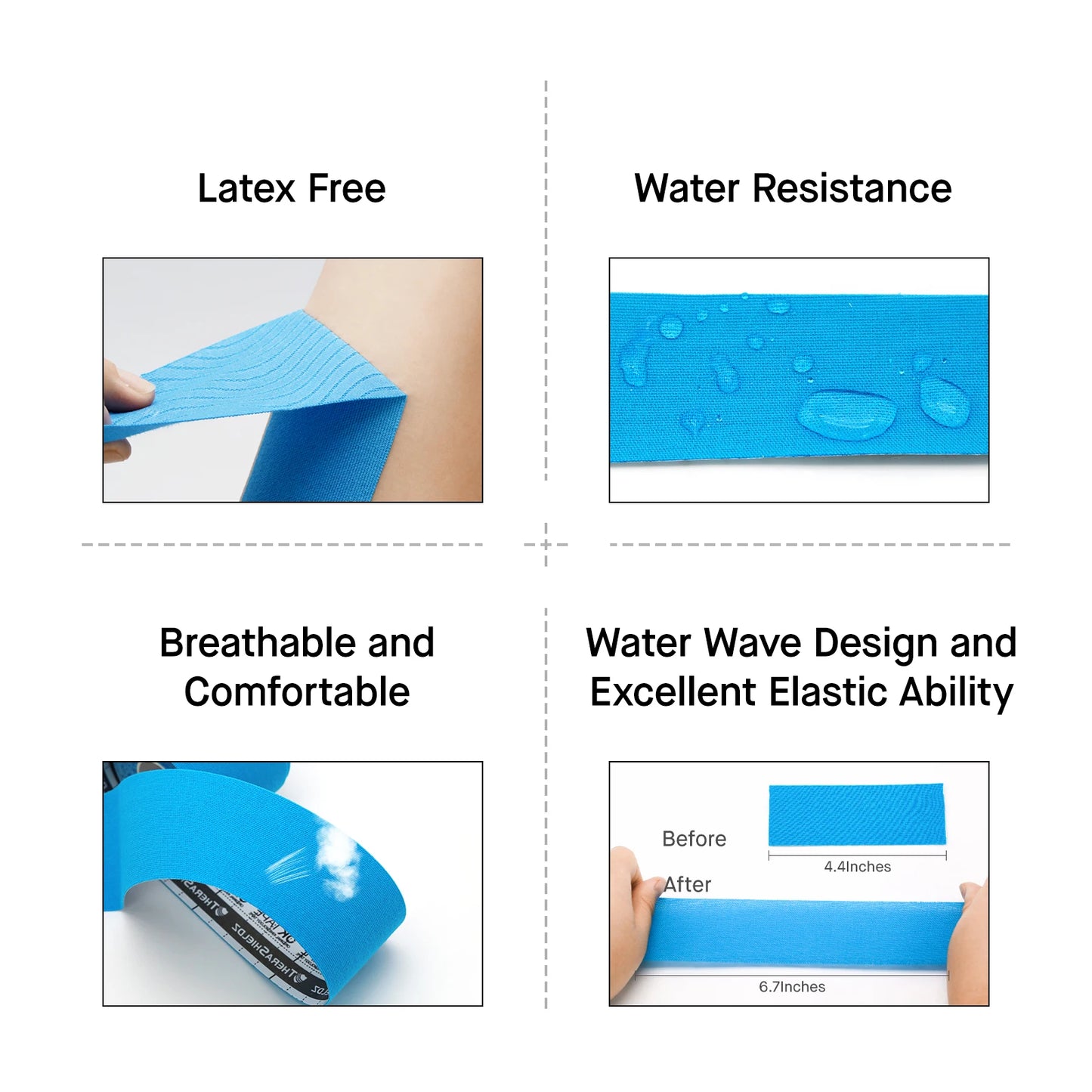 5CM X 5M PRO TAPE Kinesiology Tape Basic Original Cotton Elastic Athletic Tape Latex Free  Uncut Roll Fitness Gym Pain Relief Arm