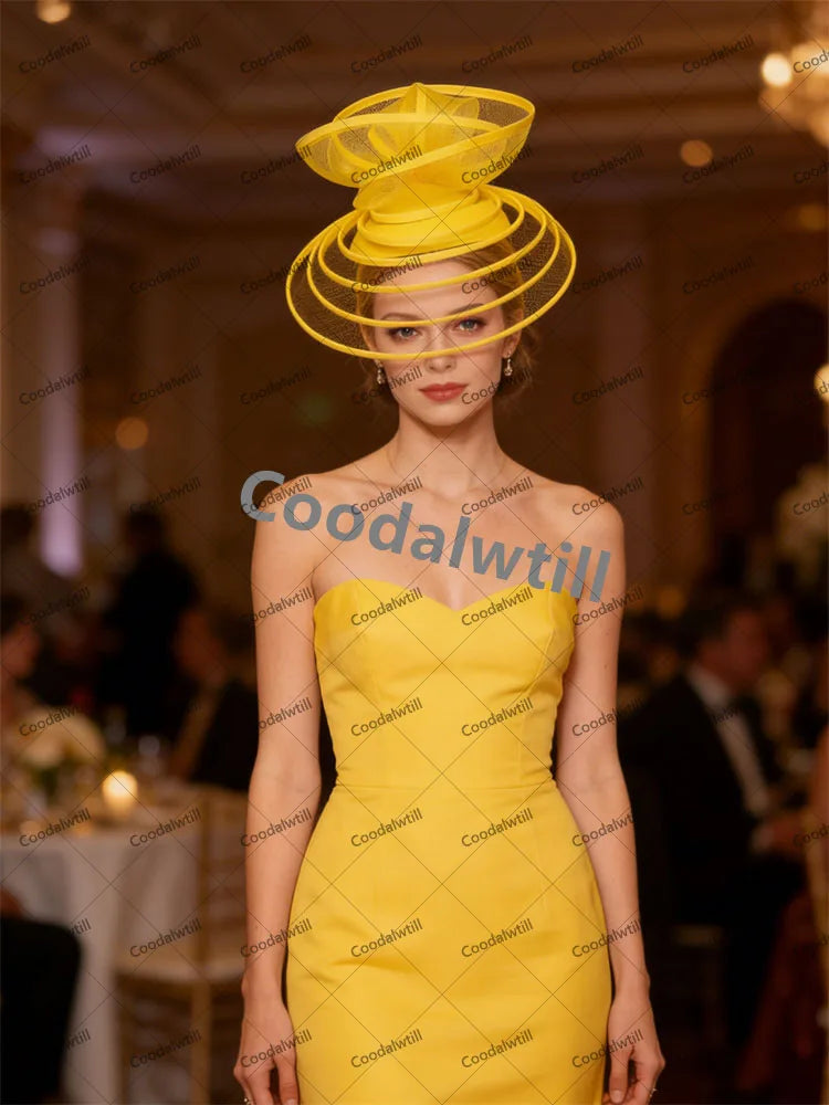 18 Colors Luxury Evening Wedding Tea Cocktail Party Mesh Fascinator Wedding Hat Women Blue Pillbox Cap For Royal Ascot Party Tea Headpiece Bride Wedding Headwear Ladies Apparel Accessories