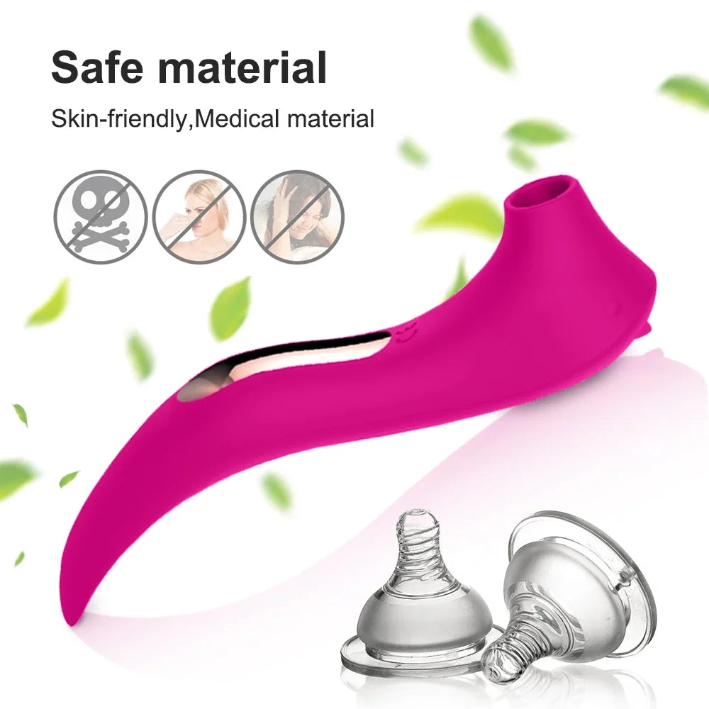 Powerful Clitoris Sucking Vibrator for Women Nipple Oral Vacuum Stimulator Massager Dildo Female Masturbator Sex Toys for Adult