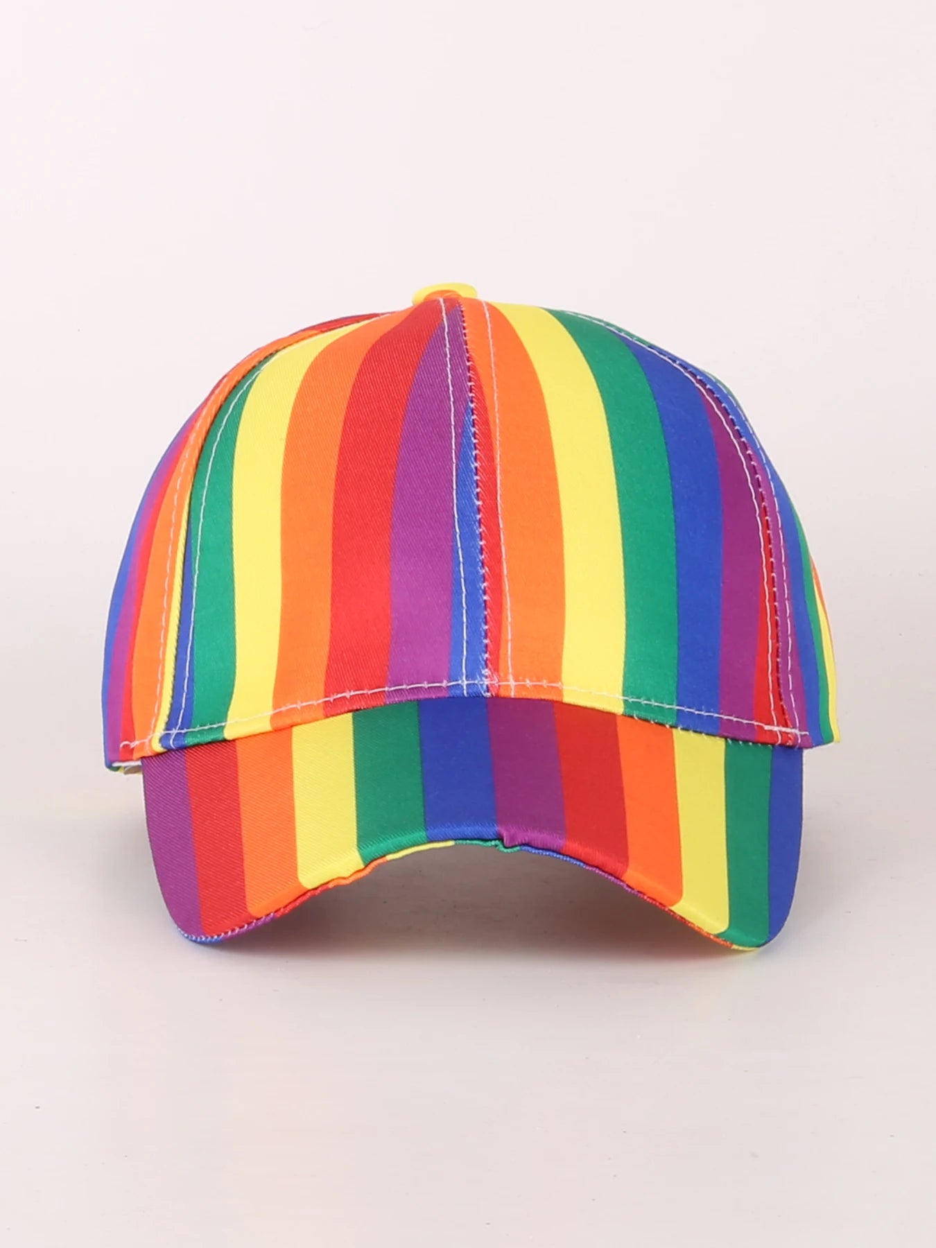 Pride Spring/Summer New Rainbow Stripe Sunshade Hat Baseball Hat Sports Duck Tongue Hat Street Trend for Men and Women