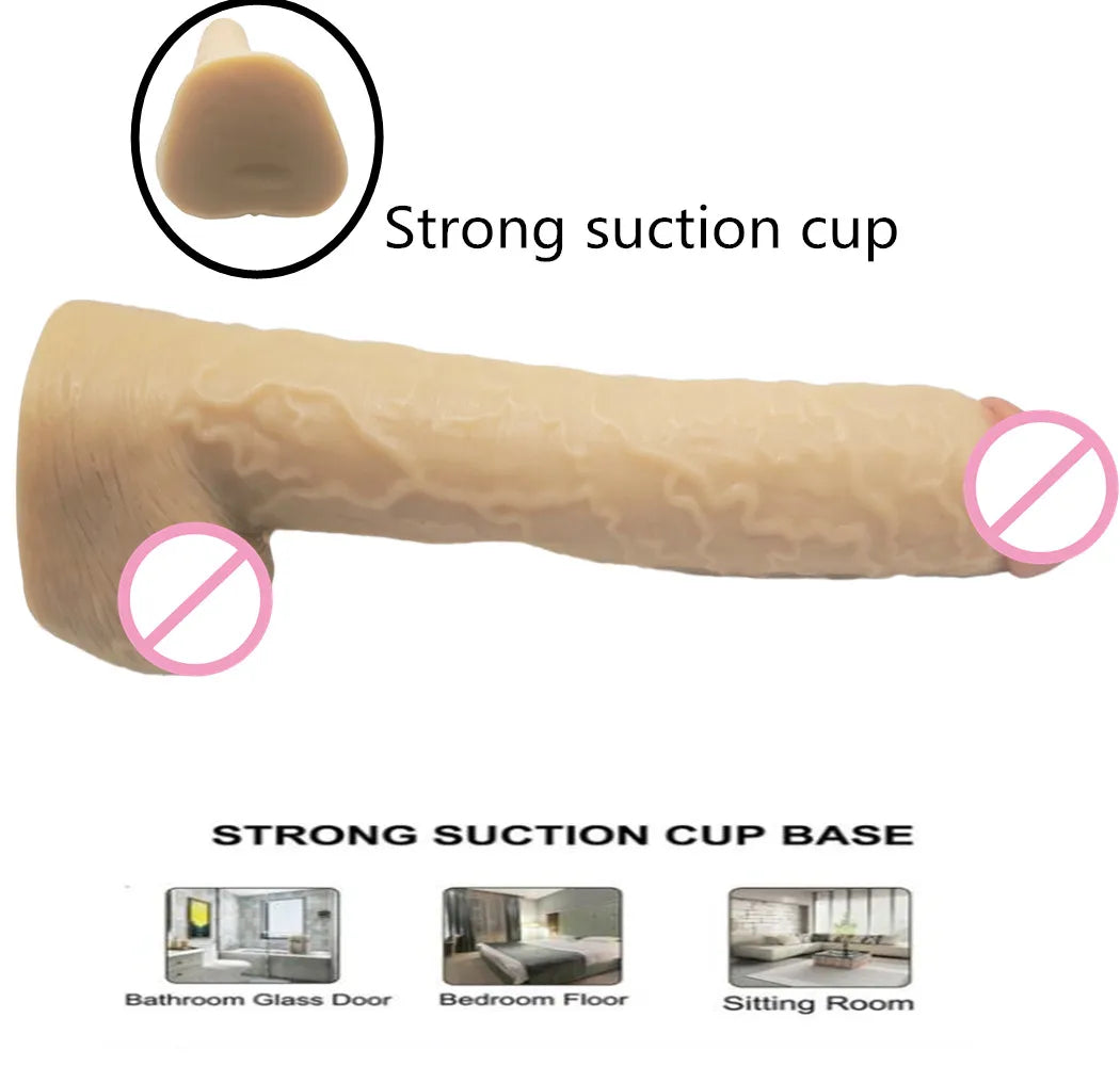 38CM *6.5cm Huge Dildo Adult 18 Sex Toys Dildos Supplies For Women Men Masturbator Big Penis With Suction Cup Cock Dildo Anal Plug Adults Sex Shop Products