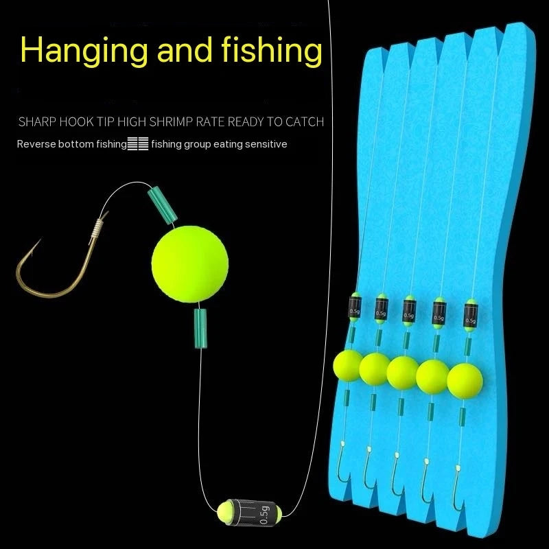 5 PCS Set of Anti-Backlash Short Sub-Line Double Hook Tied and Finished Golden Sea Sunset European Hovering Tease Fishing Accessories Tool Sets