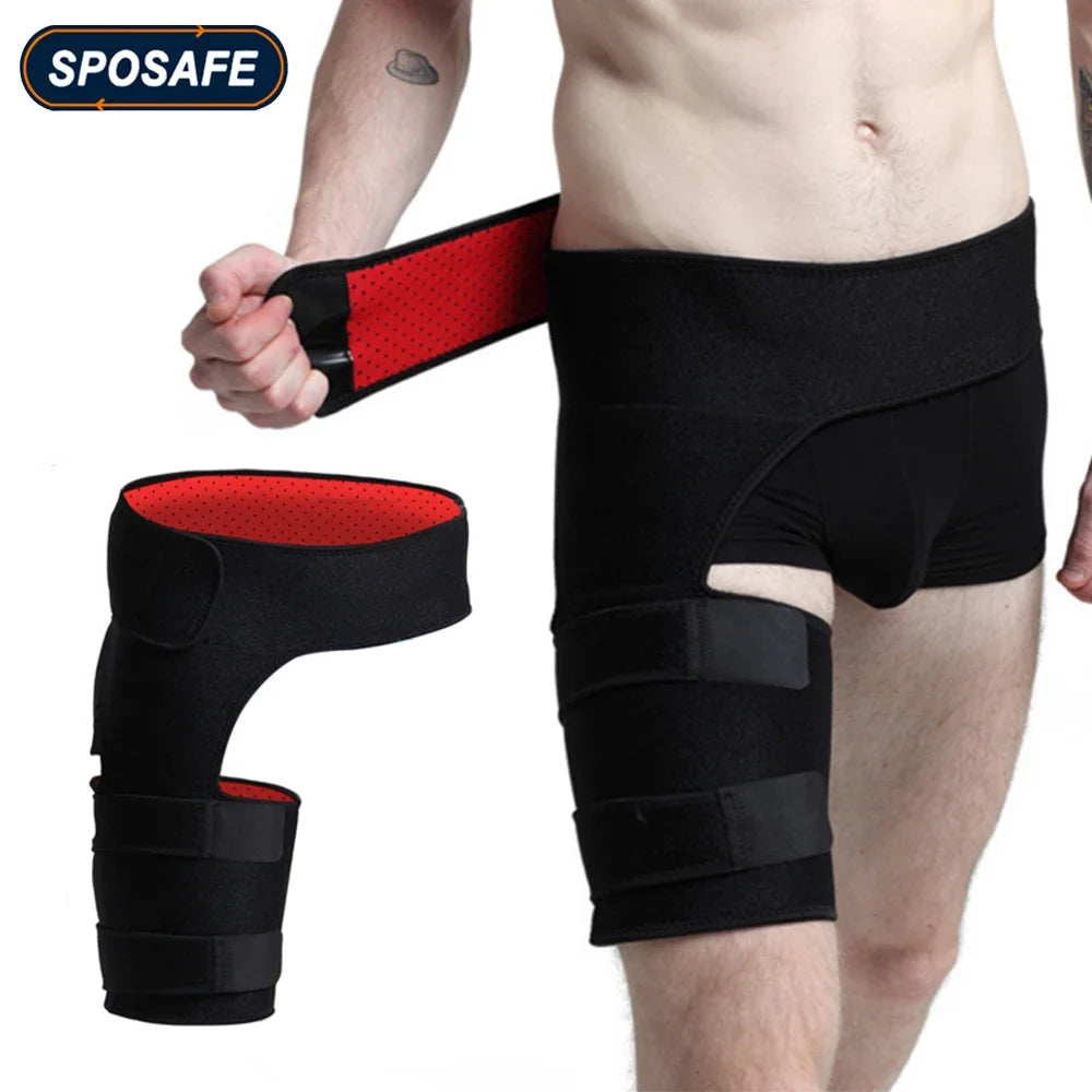 NEW Arrivals Sport Adjustable Groin Support Thigh Compression Wrap Strap Leg Support Hamstring Brace for Runners Cyclists  Sciatic Nerve Leg Muscle Pain Relief Health Care Supplies