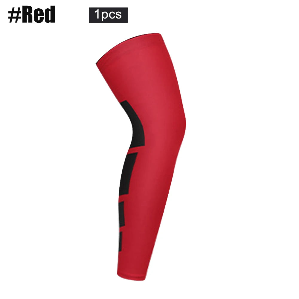 NEW Arrivals Leg Compression Sleeves, Full Leg Sleeve Long Knee Brace Knee Support Protect Basketball Football Volleyball Cycling Men Women Sports Apparel Accessories