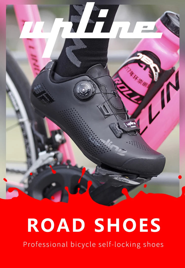 NEW Arrivals Black/White/Red Color Professional Road Cycling Shoes Men/Women Road Bike Shoes Ultralight Bicycle Sneakers Self-Locking Professional Cleat Shoes