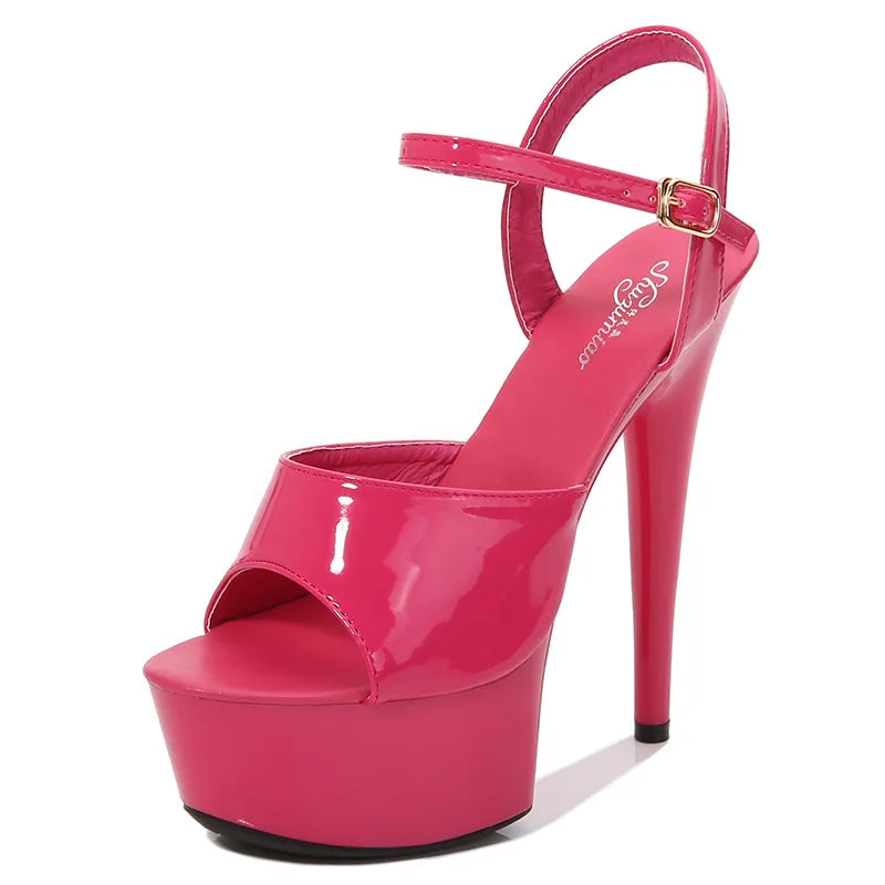 New Pole Dance Shoes Stripper Pole Dance Multi-Colors High Heels Women's Sexy Show Shoes Sandals Party Club 15 CM Platform High-Heeled Wedding Guest Footwear Apparel Accessories