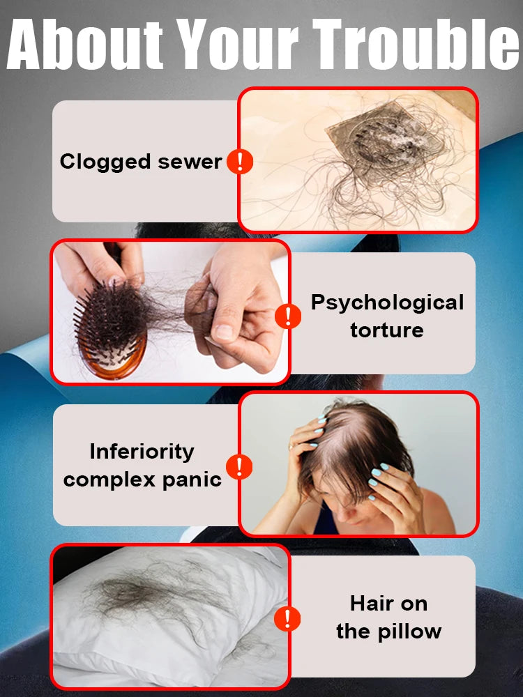 1-22 Bottles Set New Generation Hair Growth Anti-Loss Therapy Treatment Essential Oil with Massage Comb Helping People who Suffer from Appearance Anxiety Hair Care Supplies