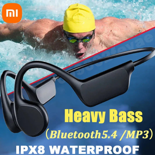 NEW Arrivals Xiaomi Bone Conduction Headphones IPX8 Waterproof MP3 Bluetooth5.4 Wireless Swimming Headphones With Mic Swimming Sports Fitness Supplies