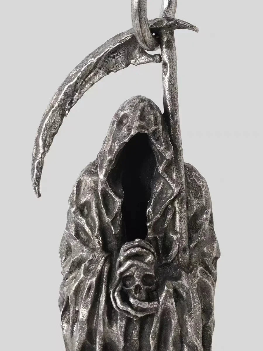 26 Types Gothic Hell\'s Grim Reaper Scythe Pendant Mystical Demon Skull Necklace Men\'s Motorcycle Punk Rock Halloween Jewelry