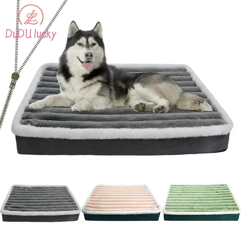 Orthopedic Dog Mattress with Zipper, Removable Pet Mattress, Puppy Sleeping Pad, Washable Pet Pad for Small and Medium Pets