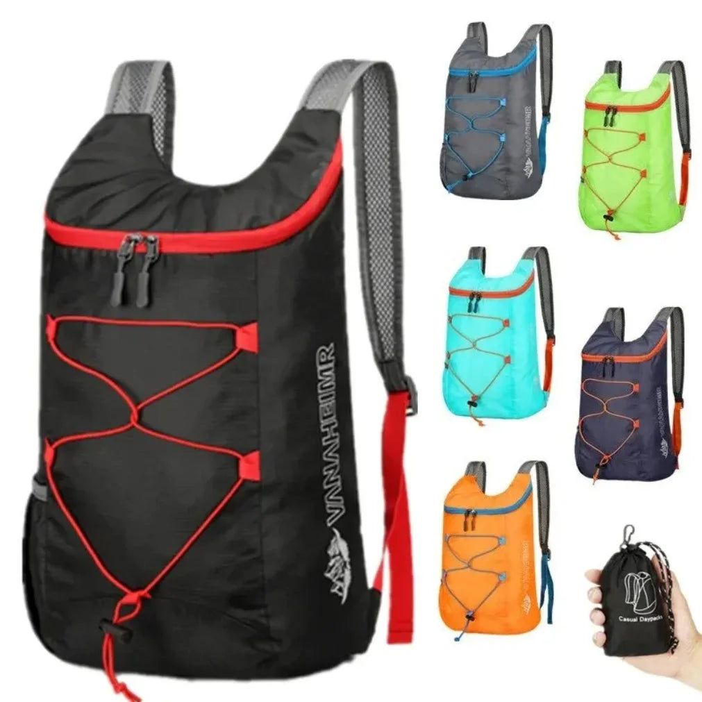 NEW 6 Colors Multifunctional Outdoor Folding Backpack High Density Lightweight Waterproof Nylon Fabric Sports Bag for Camping Hiking Travel