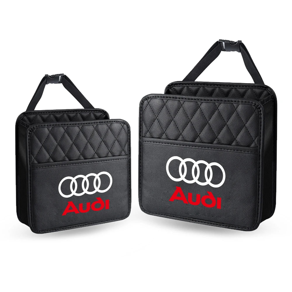 AUDI Logo Car Storage Hanging Bag Auto Capacity Pouch Storage Bag for Audi A3 8P 8L 8V A4 B8 B6 B7 B9 A6 C6 C7 S5 A7 A5 Q5 Q3 TT A1